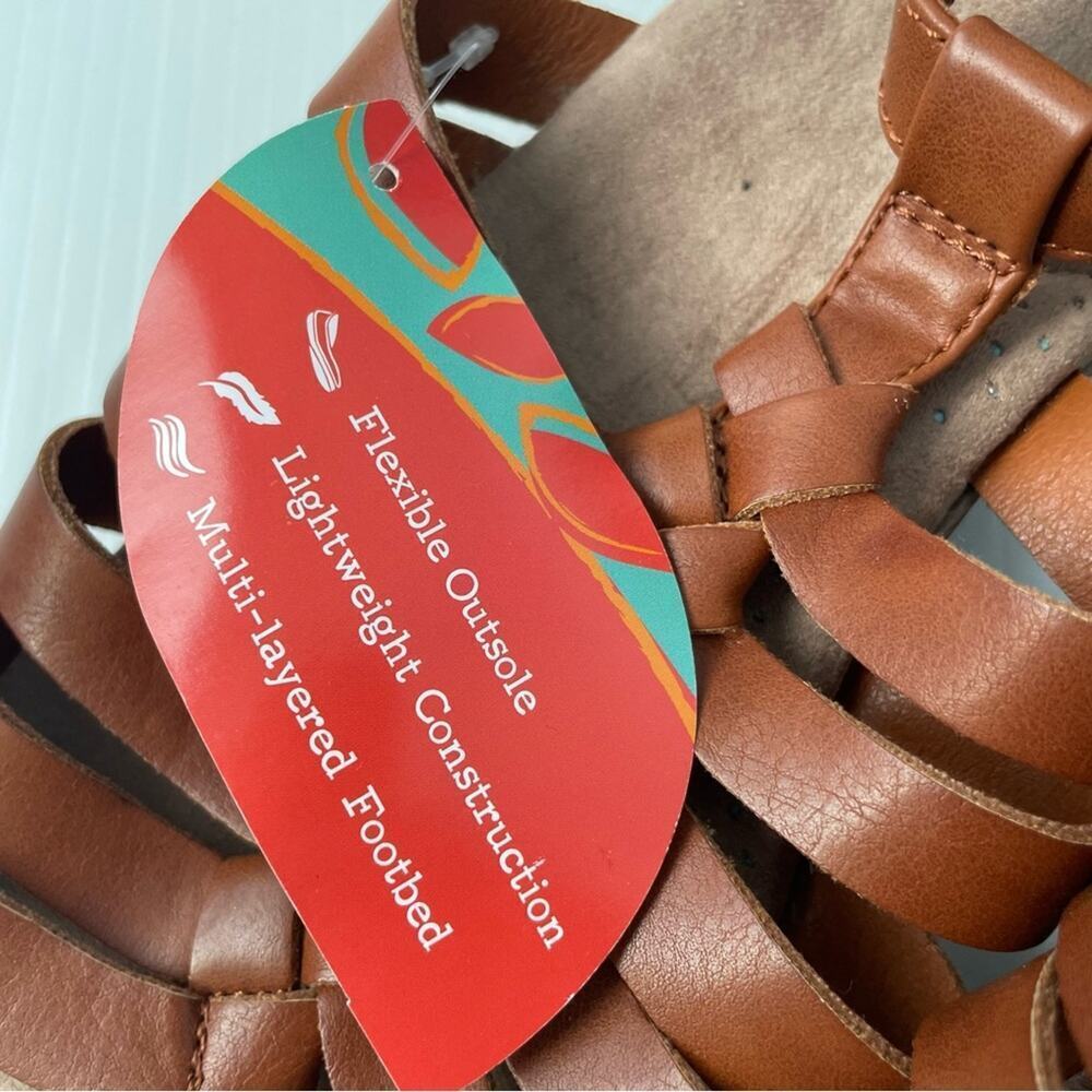 🆕 Yuu Falisha strappy woven sandals size11 M tan brown - Picture 5 of 11